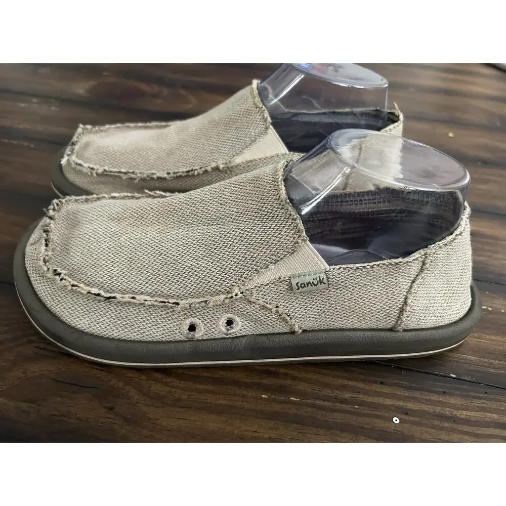 SANUK HEMP Casual Slip-On Shoes Loafers Sidewalk Surfers SMF1010 Men's Size 8